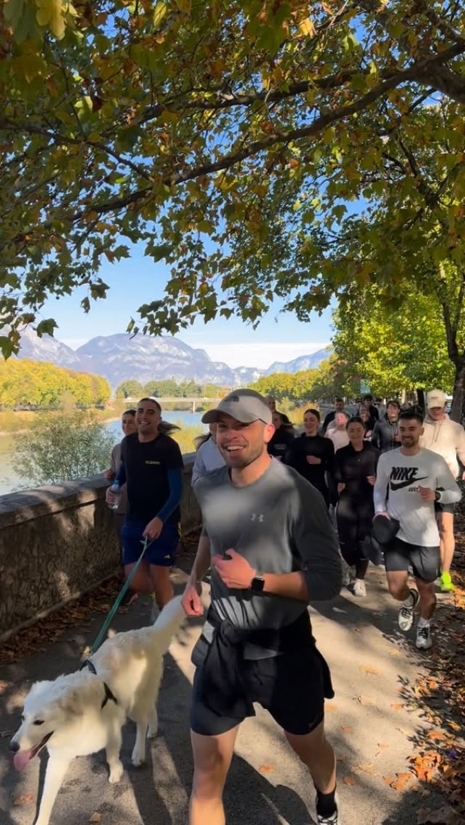 Run club Tr3iners lungo il fiume a Trento